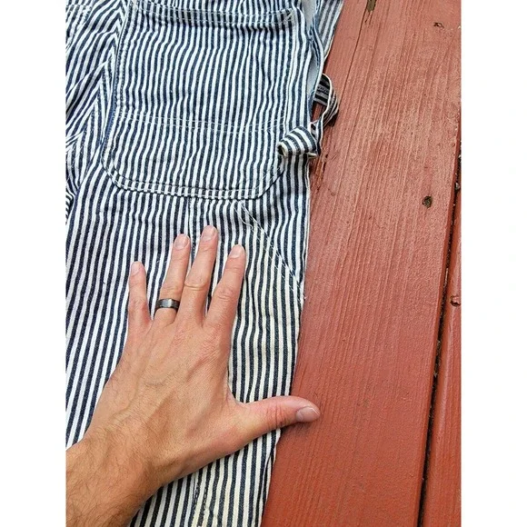 Vintage Sledge’s Hickory Striped Overalls Workwear 1950s Sanforized 60s Railroad